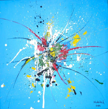 184. Abstrakt18 , 50x50cm , akryl na plátne(2024)